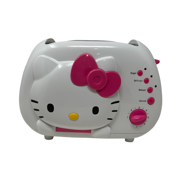 Hello Kitty Other - Y2K Hello Kitty 2 Slice Wide Slot Toaster White Pink Cool Touch Exterior